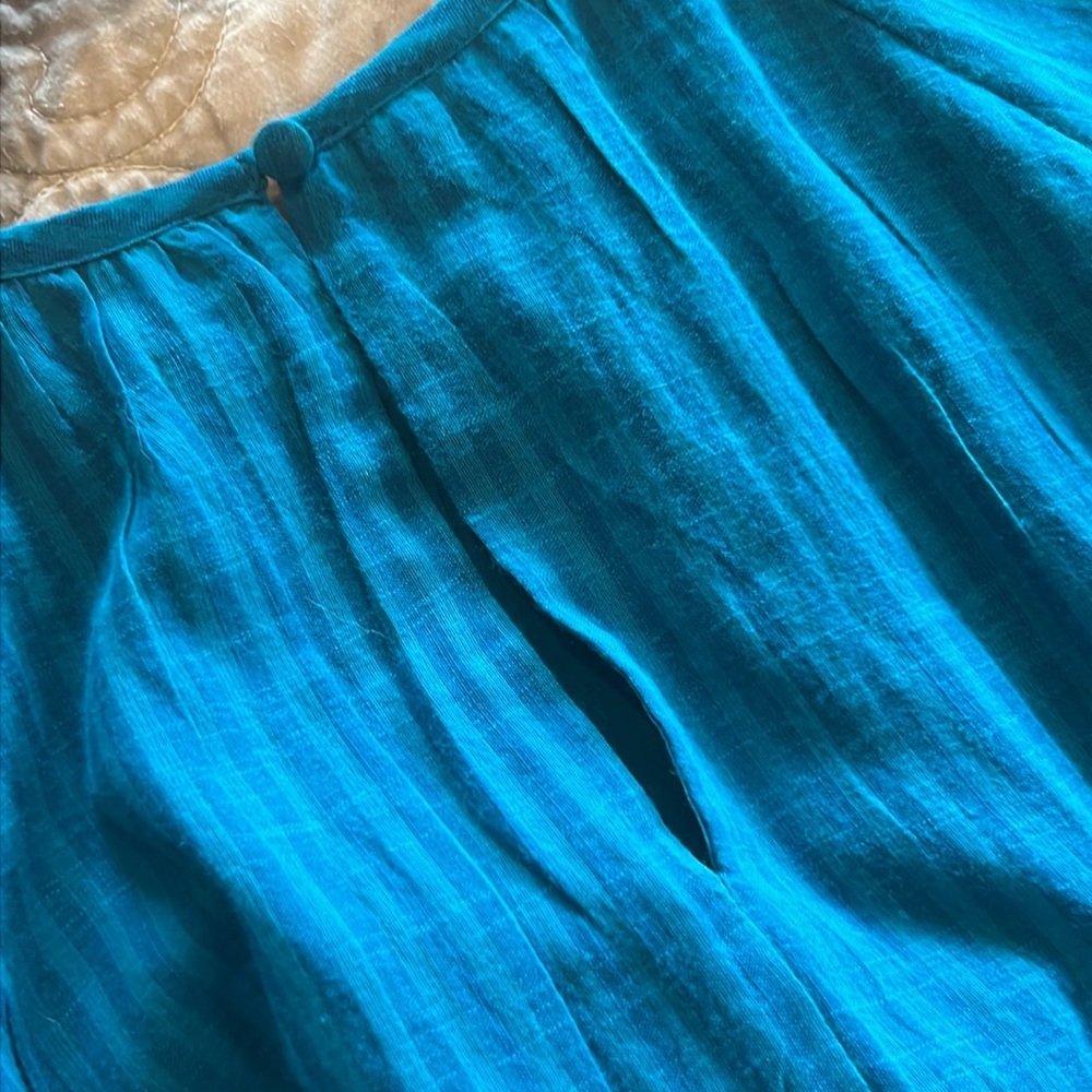 NEW Anthropologie Sundry Aqua Tiered Maxi Dress XL - Picture 12 of 13